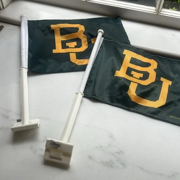 Baylor University car flags, like new - Picture 2 of 2